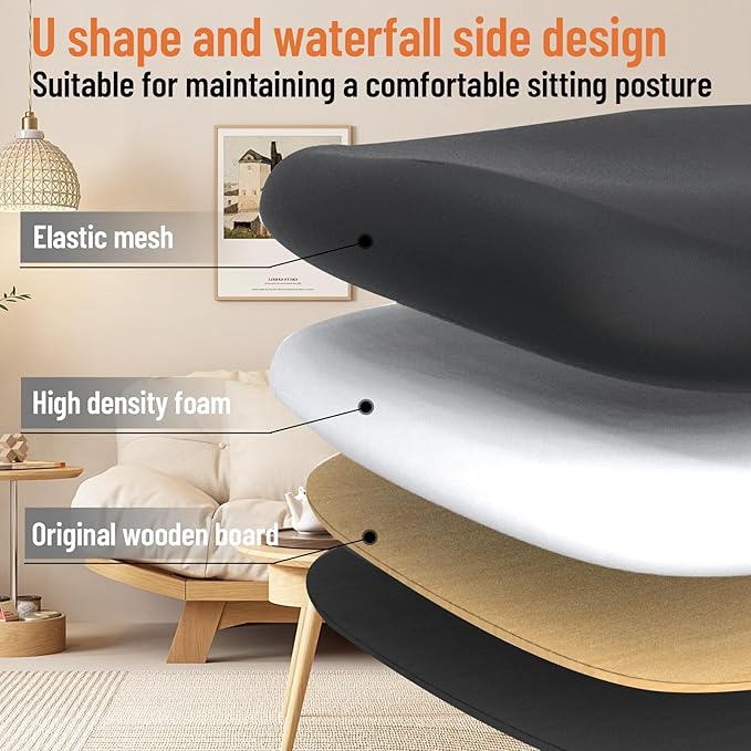 Office Chair, Ergonomic Breathable Mesh,Flip-Up Arms and Adjustable High Back Lumbar Support,Comfy Computer Chair for Home Office (Black, 407)