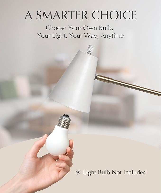 HarvestLand HaloBar Reading Lamps – Adjustable Black Table Lamps, Industrial Table lamp with Solid Base for Home Office, Study and Reading, Desk Lamps for Home Office