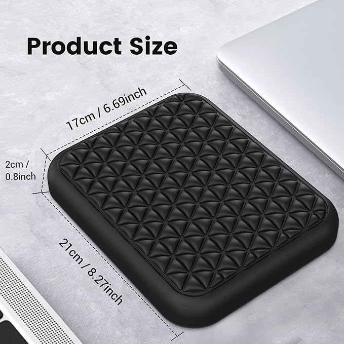 MEKASS Elbow Pad for Desk Large Size Elbow Rest with Memory Foam & Non-Slip Base Relieve Elbow Pain for Office Typing Gaming Car (1pcs)