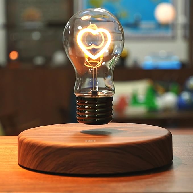 Magnetic Floating LED Light Desk Lamp Table lamp Night Light, 360 Degree Automatic Rotating Light for Unique Gifts Room Home Office Decor Tech Toys