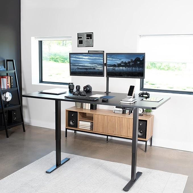 VIVO Electric 71 x 36 in Standing Desk, Memory Height Adjustment, 1B Series, Black Top Black Frame, DESK-KIT-1B7B-36