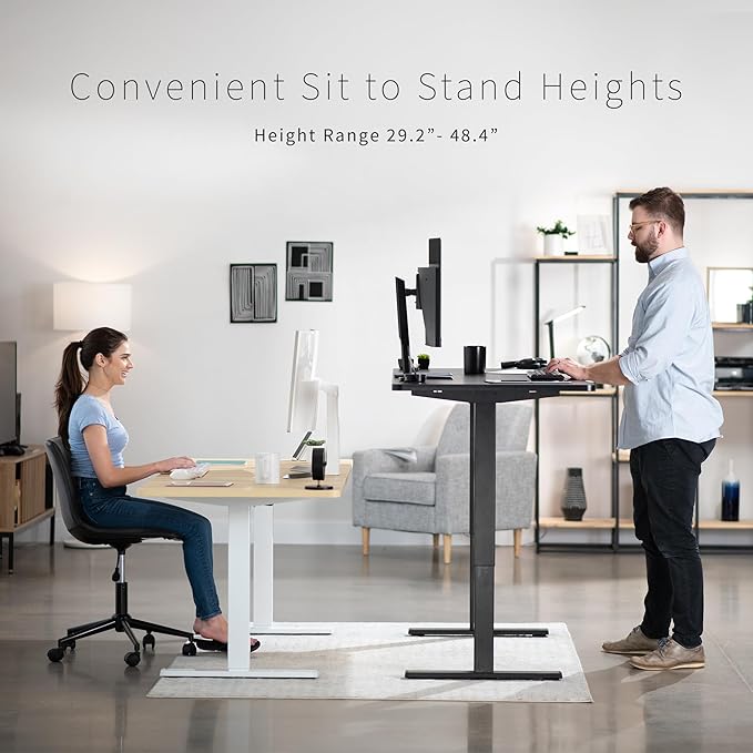 VIVO Electric 71 x 30 in Standing Desk, Memory Height Adjustment, 1B Series, Dark Gray Top Black Frame, DESK-KIT-1B7G