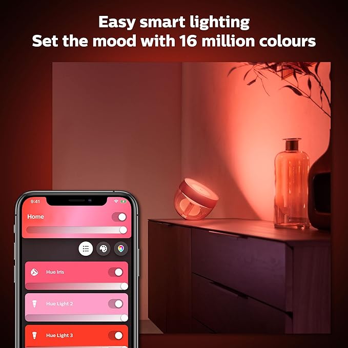 Philips Hue Iris Smart Table Lamp, Copper - White and Color Ambiance LED Color-Changing Light - 1 Pack - Control with Hue App - Compatible with Alexa, Google Assistant, and Apple Homekit