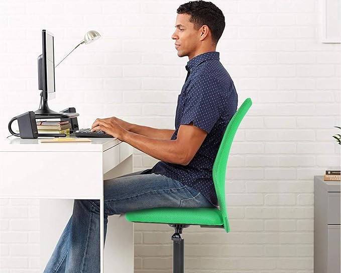 BestOffice Ergonomic Office Chair Desk Chair Mesh Computer Chair Armless Back Support Modern Executive Rolling Swivel Chair with Lumbar Support(Green)