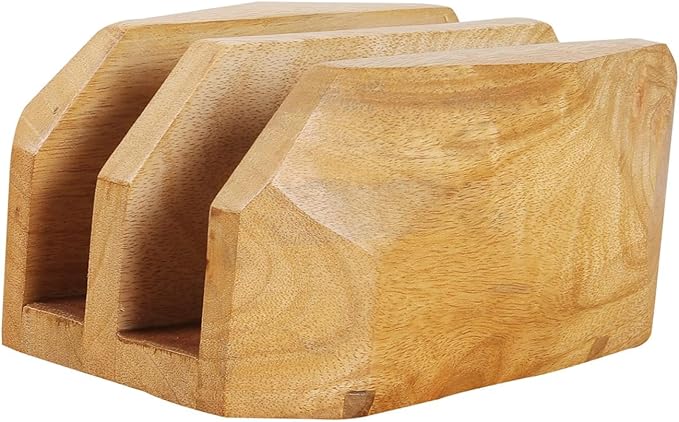Vertical Laptop Stand for Desk, Laptop Holder to Dock MacBook, MacBook Pro and Other Laptops, Versatile Vertical Laptop Docking Solutions (Indian Mango Wood)