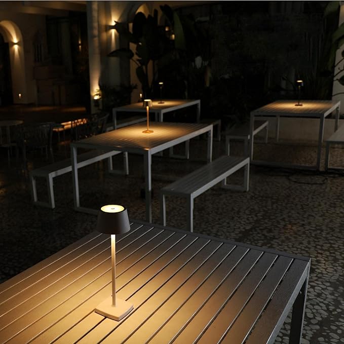 Rechargeable led Cordless Desk lamp,Aluminum, dimmable, Suitable for Indoor and Outdoor Lighting Black