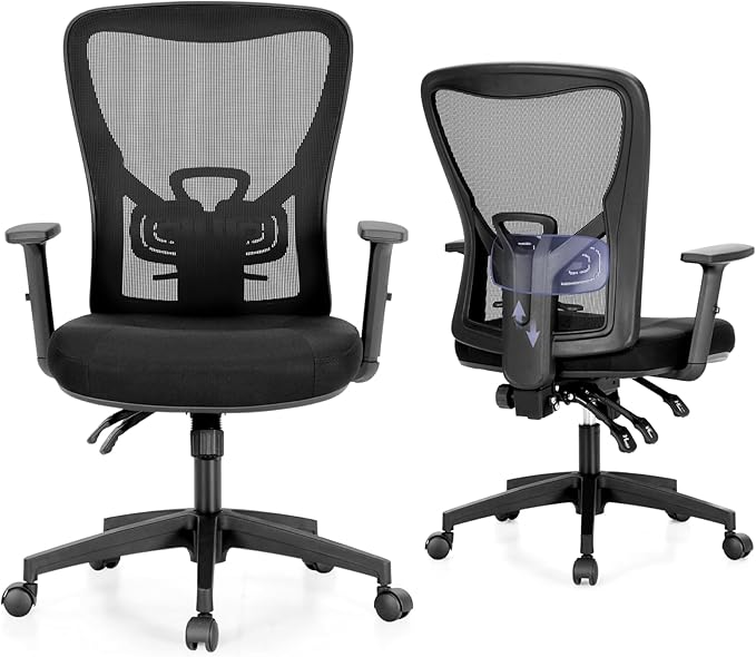 MAISON ARTS Ergonomic Mesh Office Chair, High Back Computer Task Chair Desk Chair with Adjustable Armrest and Lumbar Support for Home Office