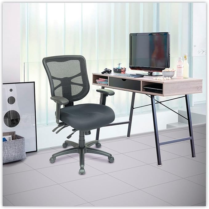 Alera Elusion Series Mesh Mid-Back Multifunction Chair, Black