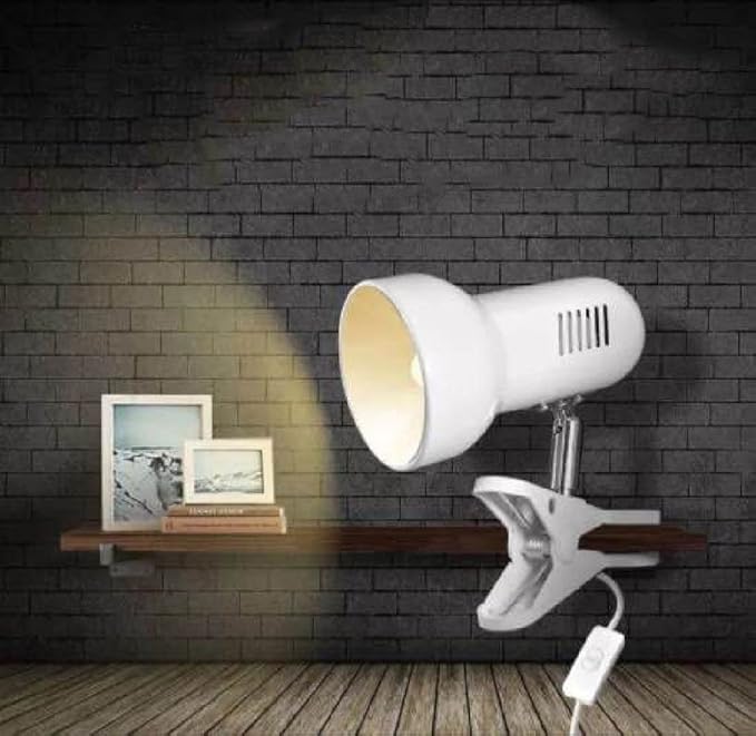 Sun-Rising Rong&LAN Desk lamp,360° Rotation Clip on Lamp Portable Book Reading Light,Clamp on Desk/Table/Bunk Bed/Cupboard Home Lighting, (Seven Colors for Your Choice) Black