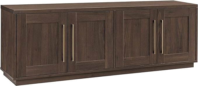 Henn&Hart Tillman Rectangular TV Stand for TV's up to 80" in Alder Brown