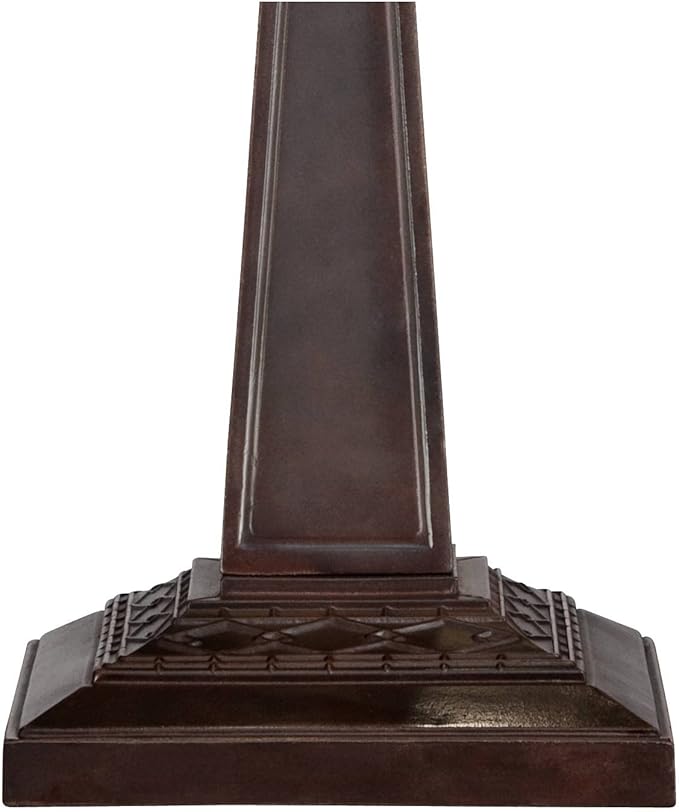 Robert Louis Tiffany Budding Branch Mission Tiffany Style Table Lamp 24" High Bronze Brown Metal Antique Copper Glass Art Shade Decor for Living Room Bedroom House Bedside Nightstand Home Office