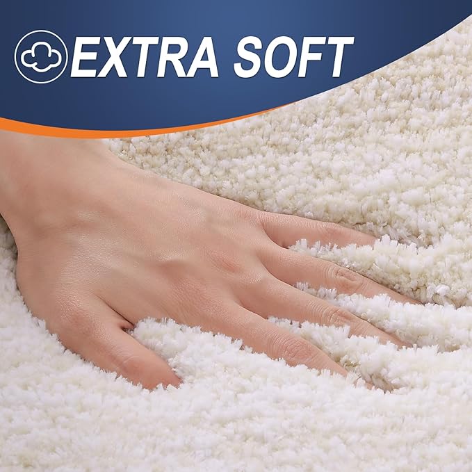 OLANLY Bathroom Runner Rugs 70x24, Extra Soft Absorbent Microfiber Bath Rugs, Rubber Backing, Quick Dry, Washable Bath Mats for Bathroom Floor, Tub and Shower, Home Decor Accessories, Light Beige