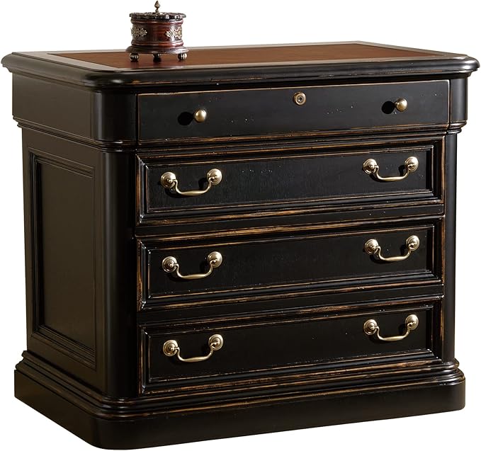 Hekman Furniture Louis Philippe Executive File Cabinet – Solid Wood Office File Storage Cabinet with Drawers Traditional 2 Drawer Wooden Filing Cabinets for Home Office Locking Legal Size