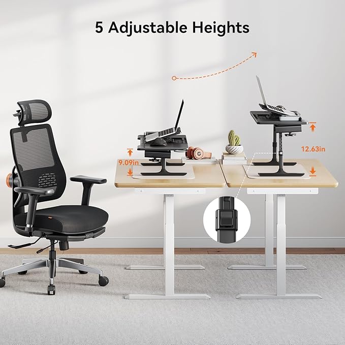 Newtral Lap Desk Bed Tray Table, Foldable Portable Laptop Table Tray for Chair, Laptop Stand for Couch Sofa Floor for Adults, Kids, Ideal for Study, Reading, Breakfast,and Working (Black, Premium)