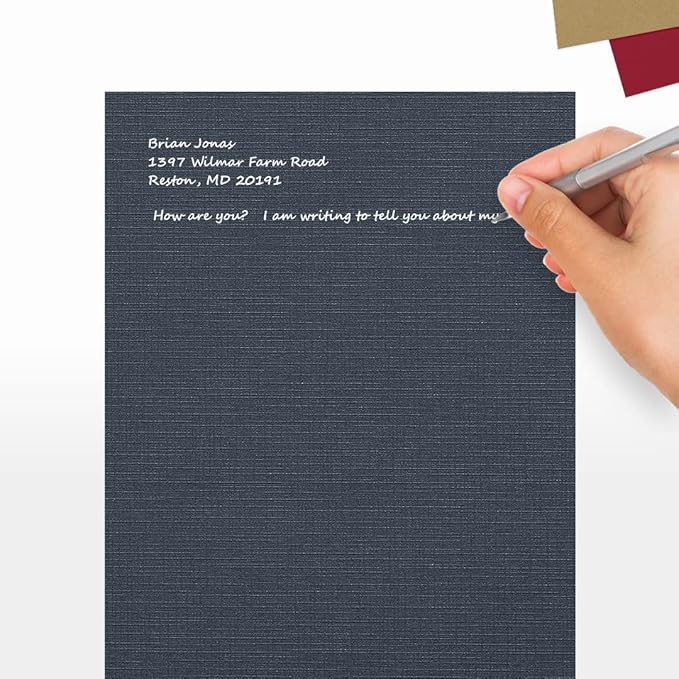 LUXPaper 8.5" x 11" Cardstock | Letter Size | Nautical Blue Linen | 100lb. Cover | 250 Qty