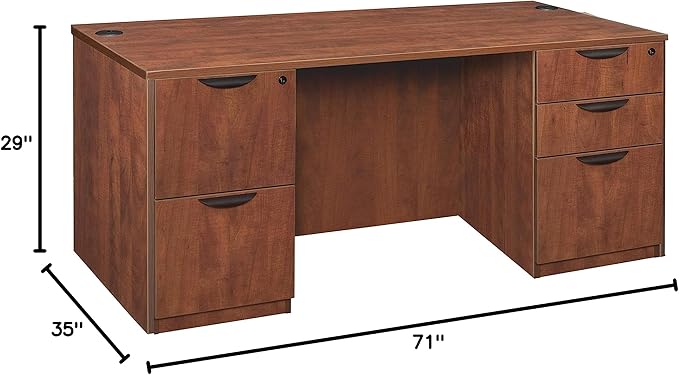 Regency Legacy Double Full Pedestal Desk 71" Cherry