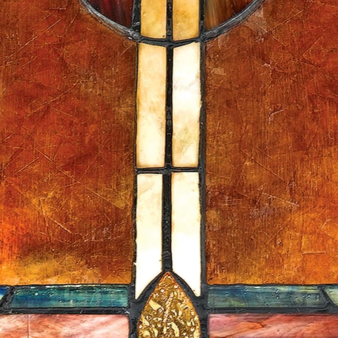 Urban Ambiance Luxury Tiffany Table Lamp, Large Size: 23''H x 14.5''W, with Mediterranean Style Elements, Valiant Bronze Finish, UQL7040 from The Southwark Collection