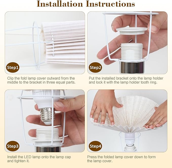 Small Pleated Table Lamp, Bedside Nightstand Lamp with Off White Lampshade, Morden Mini Lamp for Bedroom Home Office Decor, E27 Bulb Included