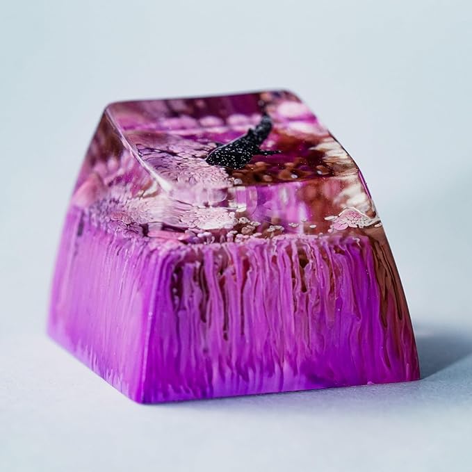 Whale Shark Artisan Keycap Purple and Maroon Ocean R1 SA Profile Custom Sea Creatures Keycaps 1U ESC Handmade Gaming Resin Key Cap Cherry MX Switch Compatible Mechanical Keyboard Sea Lover Gift