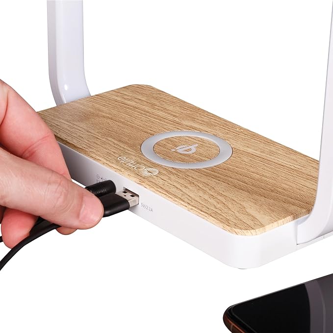 OttLite Wireless Charging Station and Night Light, White