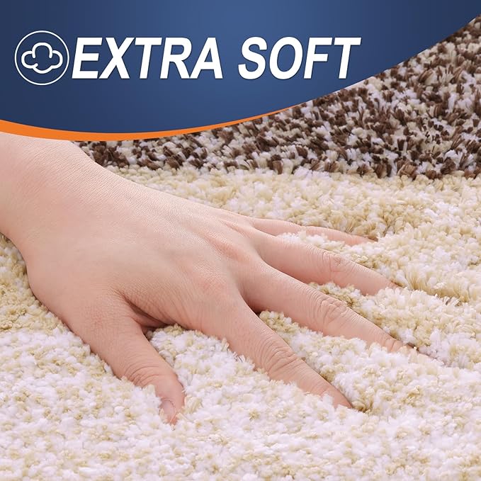 OLANLY Bathroom Runner Rugs 59x20, Extra Soft Absorbent Microfiber Bath Rugs, Rubber Backing, Quick Dry, Machine Washable Bath Mats for Bathroom Floor, Tub and Shower, Home Decor Accessories, Brown