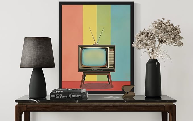 Television Set Pop Art Poster Print, Vintage Retro Wall Art Decor Paintings Classic Artwork for Bedroom Living Room Decorations. 43 (Television Set, 24 x 36 inches, Unframed)