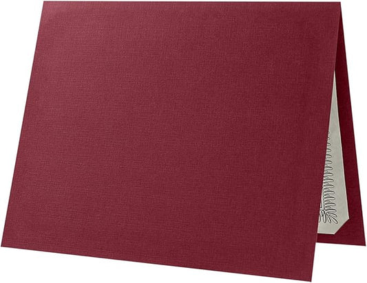LUXPaper 9.5" x 12" Certificate Holders | Burgundy Linen | 100lb. Cover | 25 Qty