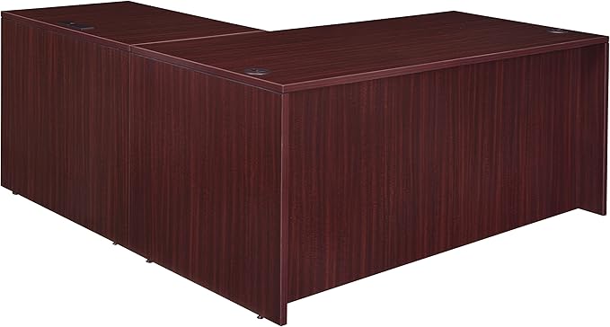 Regency with with Return Legacy L-Desk Shell, 71", Mahogany