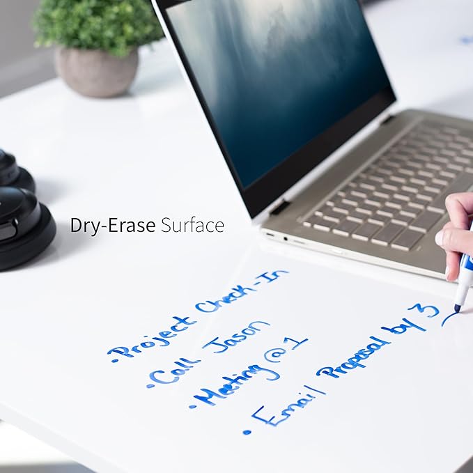 VIVO Electric Dry Erase 71 x 30 in Standing Desk, Memory Height Adjustment, 1B Series, Whiteboard Top Gray Frame, DESK-KIT-1G7WE