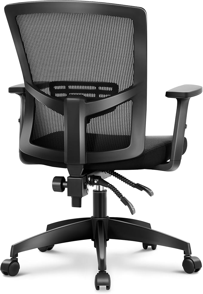 MAISON ARTS Mesh Office Chair Ergonomic Home Desk Chair Mid-Back Computer Task Chair with Breathable Mesh and Adjustable Armrests for Home Office