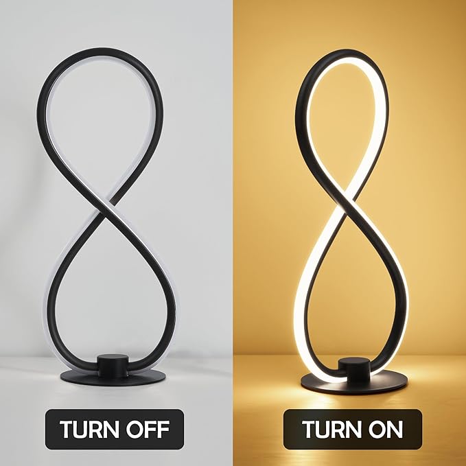 Modern Desk Table Lamp,3CCT 2700K/4000K/6500K Stepless Dimmable Bedside Lamp with USB Adapter,Black Table Lamp for Bedroom,Bedside,Nightstand,Dorm,Office