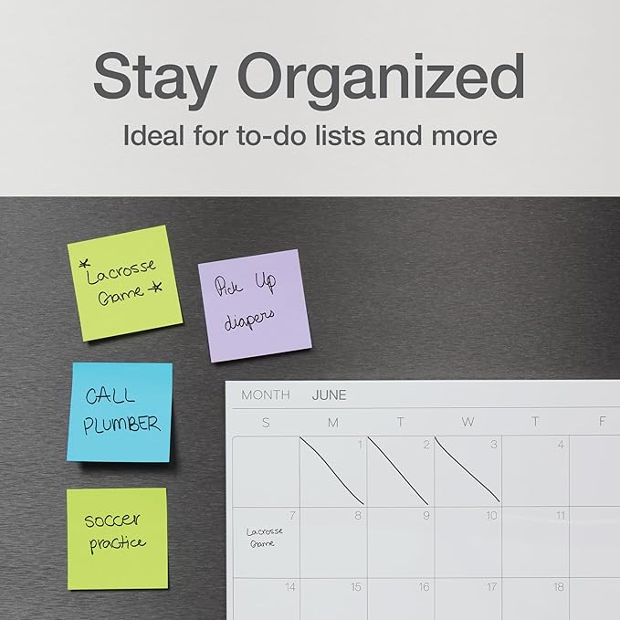 Redi-Tag Sticky Notes, Power Stick Notes, Adhesive Reminders, 3" x 3" Reusable Notes, Strong Adhesive Memos, Assorted Bright Colors, 192 Pack (1000978)