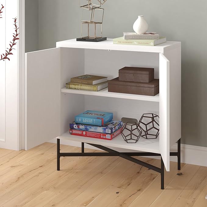 Henn&Hart Brighton Accent Cabinet, 28" Wide, White