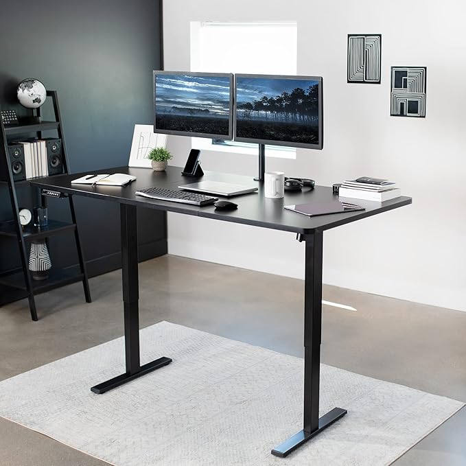 VIVO Electric 71 x 30 in Standing Desk, Memory Height Adjustment, 1B Series, Black Top Black Frame, DESK-KIT-1B7B
