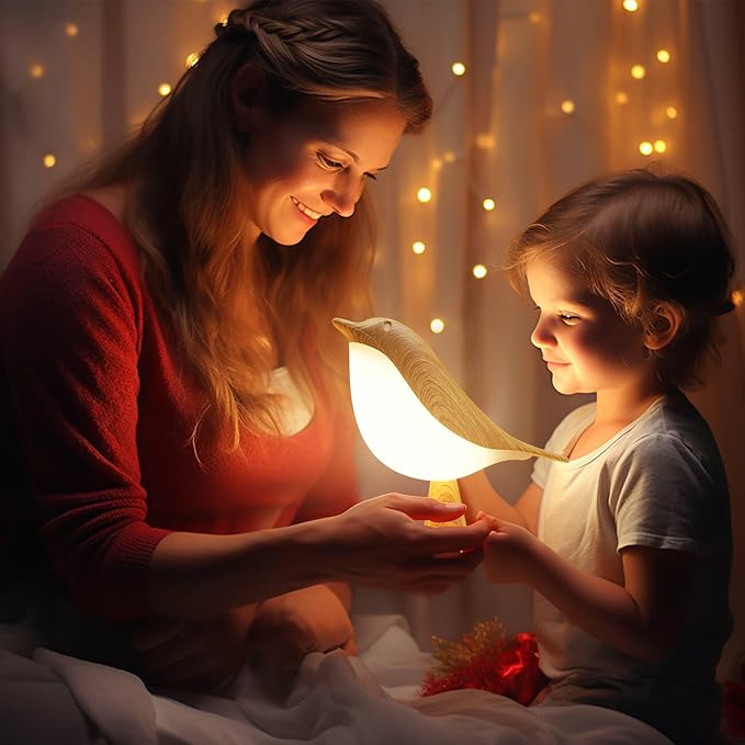 VViN 2 in 1 Small Desk Lamp, Bird Cordless Table Lamp with 3 Color Temperature Dimmer and Touch Sensor - Rechargeable Battery Night Light for Kids, Bedroom, Bedside, and Outdoor Use