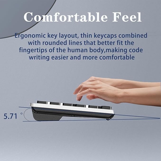 Wired Computer Keyboard Character anti fading,Corded Low-Profile, 12 Multimedia Hotkeys,1.6m Cable USB Interface Plug and Play Suitable for Computers, Laptop and PC,Full-Size,Number Pad, Office