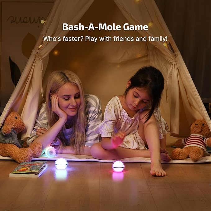 OLIGHT Sphere Smart Night Light, 75 lumens Stepless Dimming Table Lamp with Remotely APP Control, Magnetic Rechargeable RGB Ambient Lighting for Sleeping, Reading, and Relaxation
