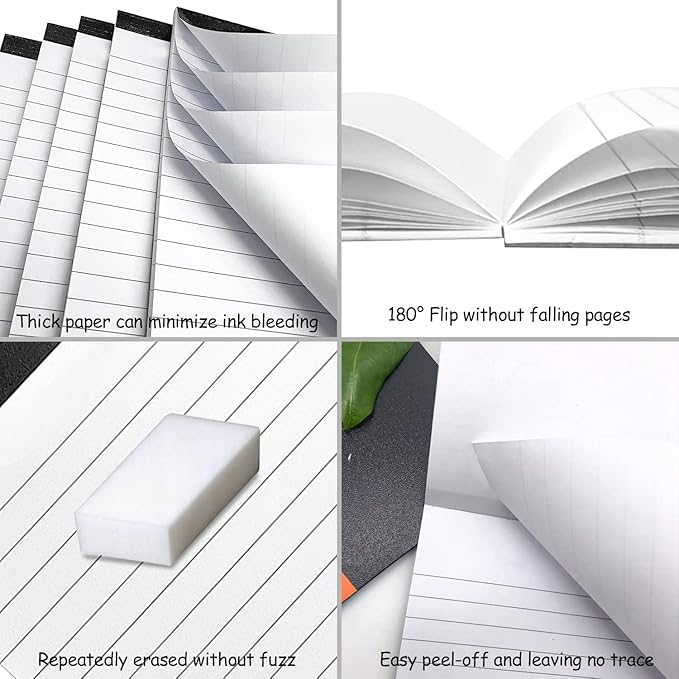 Notepads for Daily Planning and Organization of Work – 4 x 6-inches Ruled Pages – Thick Bright White Paper – 30 Pages – Note Pads Lined Papers – Pack of 6