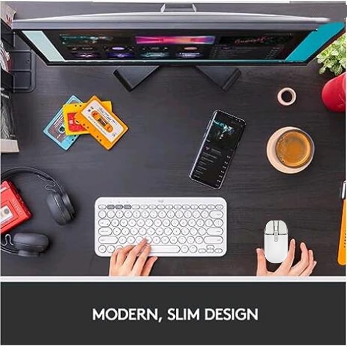 YOCUNKER Wireless Mouse, 2.4G Rechargeable Silent Slim Computer Mouse with USB Receiver 3 DPI, Back to Desktop Button Cordless Mice for PC Laptop Computer Desktop Windows Mac OS Office (White)