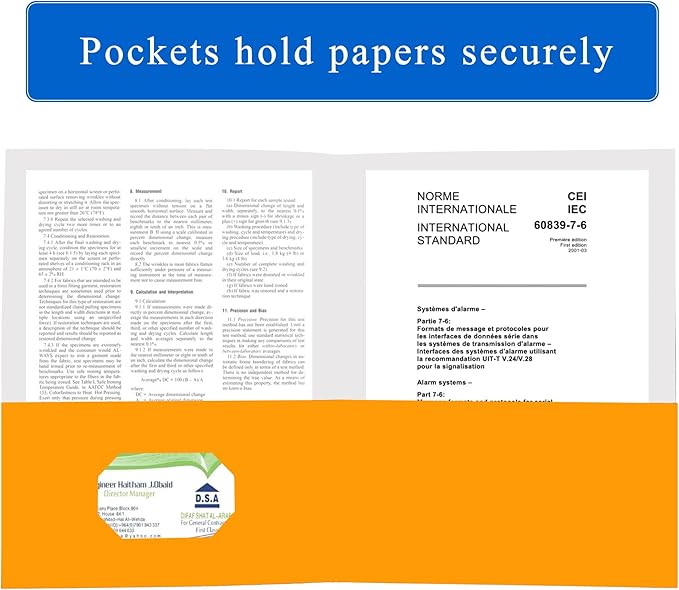 Zzrywuty 25 Packs Paper Folders with Pockets for Students, Businessmen and Office Workers,Letter Size,Two Pocket Folders with Card Slot for Office,Business,School Supplies