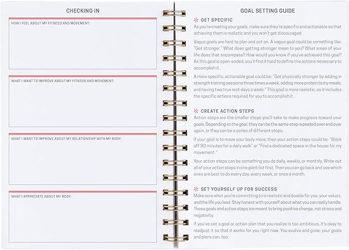 Inspired by Erin Condren A5 Daily Fitness Planner, Undated Workout Tracker