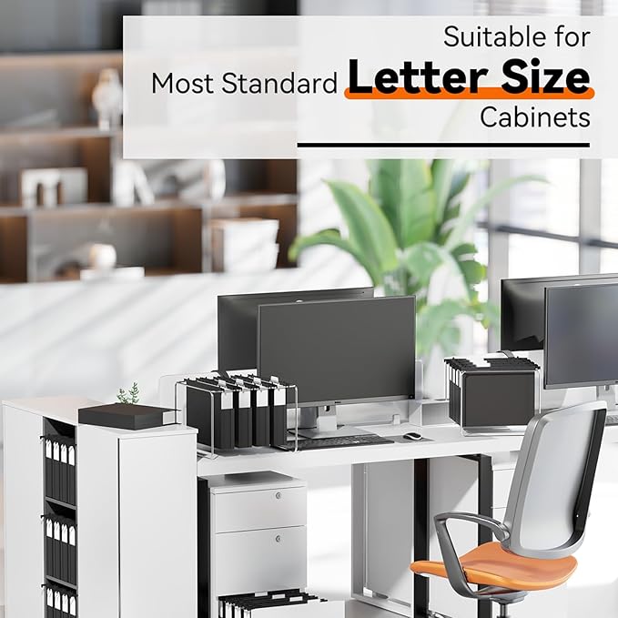 Plastic Hanging File Folders Letter Size,Heavy Duty 2" Expandable File Folder with Tabs,12 Pack Reinforced Expanding Hanging Folder,File Cabinet Folder,Extra Capacity Hanging Organizer for Home Office