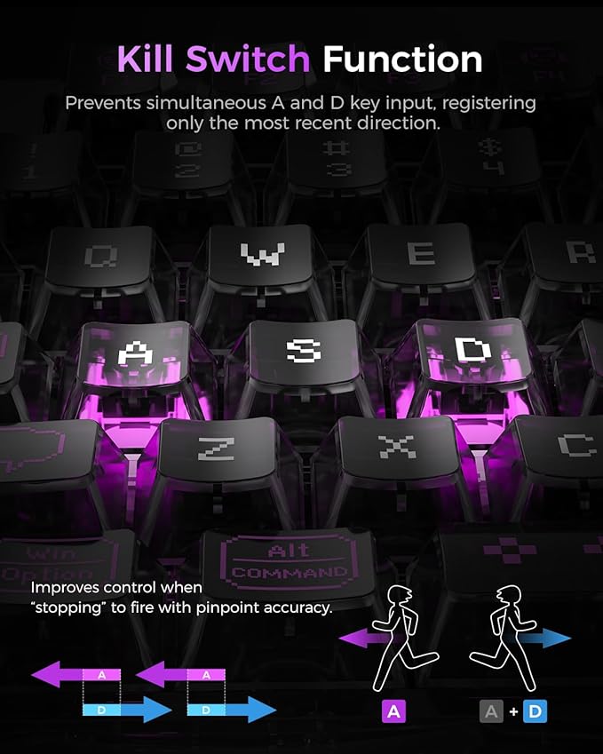 GravaStar Mercury V75 Lite Hall Effect Magnetic Gaming Keyboard โ 8KHz Rapid Trigger Wired 75% Keyboard, Adjustable Actuation, Hot-Swappable Switches, Transparent RGB for PC/Mac