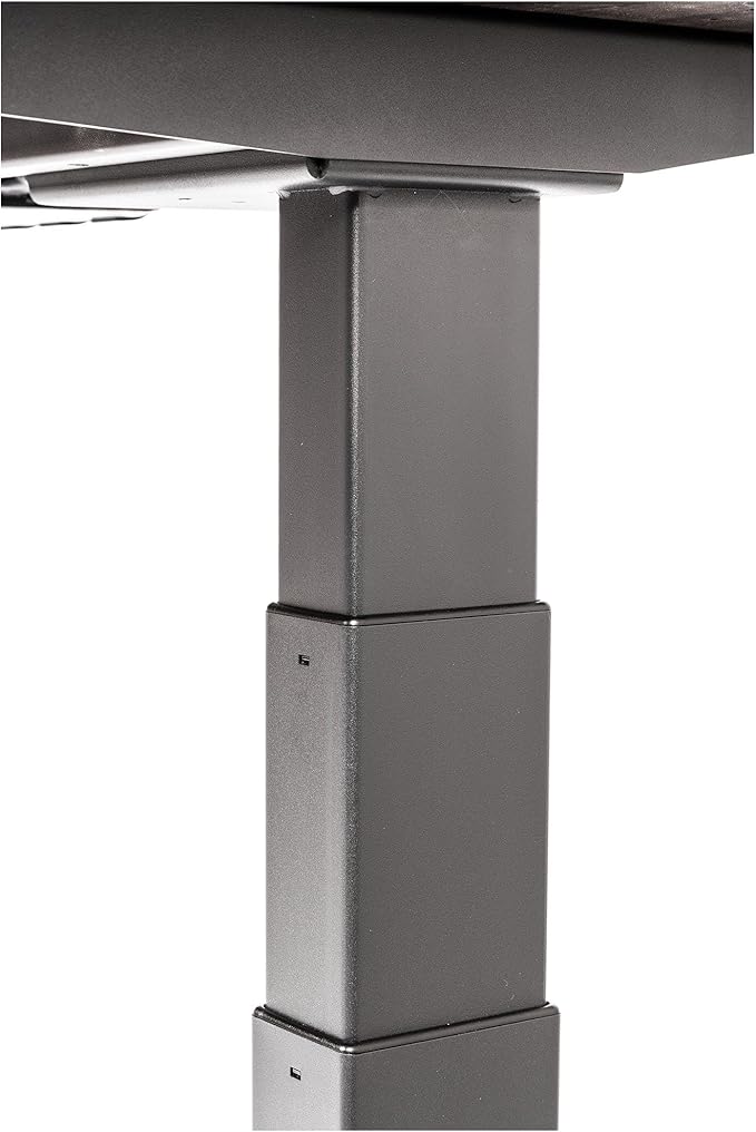 Stand Up Desk Store Reclaimed Wood Electric Adjustable Height Standing Desk with Programmable Memory (Charcoal Frame/Natural Fir Top, 60" Wide)