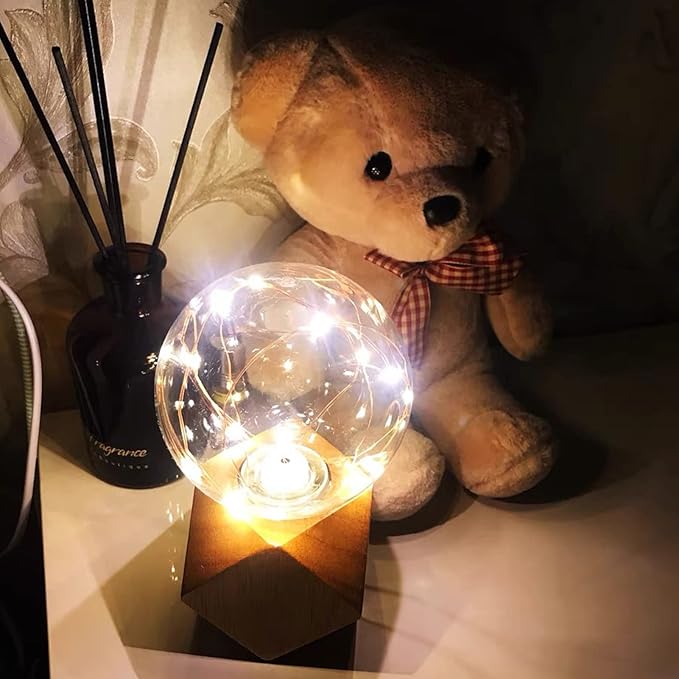 OuXean Small Wood Table Lamp Edison Bulb Dimmable Desk Lamp E26 60W Industrial Night Light Boho Deco for Bedroom, Living Room or Office(No Bulb)