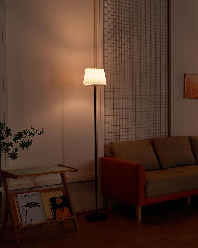 UMEXUS Cordless Rechargeable Floor Lamp for Bedroom, 57" Battery Operated Dimmable Floor Lamp, Small Corner Standing Light with Remote & Timer Portable Bedside Outdoor Patio Kids Room Ambient Lighting