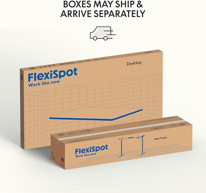 FLEXISPOT EN1 Whole-Piece Standing Desk - 60"x24" Electric Stand Up Desk Workstation, Home Office Computer Standing Table Height Adjustable (Black Frame + Mahogany Top, 2 Packages)