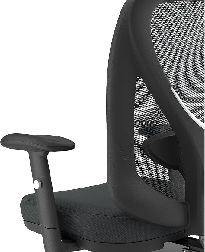 STAPLES Carder Ergonomic Office Desk Chair, Breathable Mesh Swivel Seat & Back, Adjustable Height, Lumbar Support, Black