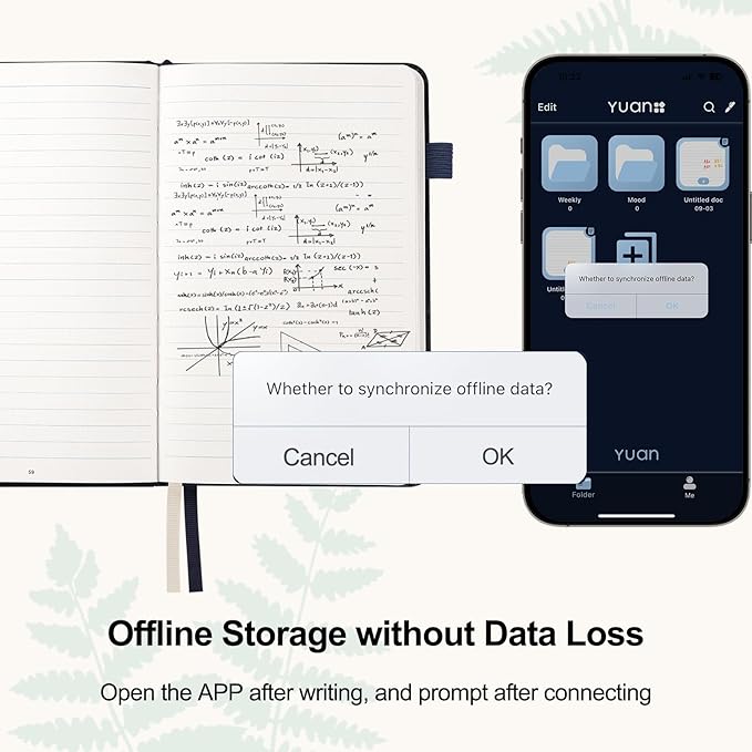 Smart Pen with Real Paper Notebook, Digital Pen for Note Taking, Smart Writing Set, Real-time Sync for Digitizing, Smart Notebook, 5 X 8inch, Navy, Storing,Sharing Paper Notes via APP for Android/IOS