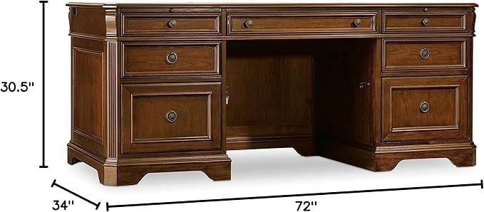 Hooker Furniture Distressed Medium Clear Cherry Executive Desk 281-10-583